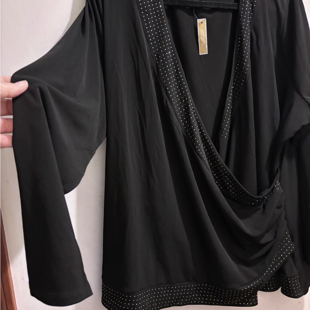 MICHAEL Michael Kors Black Studded Blouse - Picture 6 of 8